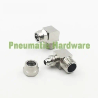 6mm x 1/2 Fitting Pneumatic Metal Elbow L Selang 6mm drat 1/2 \ KH58"