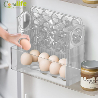 Conalife 廚房美學 升級大容量30顆自動翻轉雞蛋盒（4入）