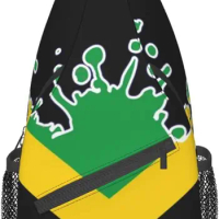 Cool Jamaica Jamaican Flag Crossbody Sling Backpack Sling Bag Travel Hiking Chest Bag Daypack for Men Women Outdoor Travel