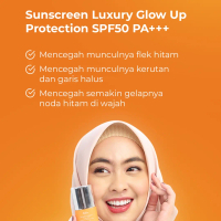 Reglow Sunscreen Luxury glow up protection spf50 pa+++ original BPOM sunblock wajah melindungi dari