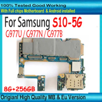 Unlocked Motherboard For Samsung Galaxy S10 5G G977U G977B G977N Unlocked Mainboard Logic Boards 8GB+256GB G977U G977B