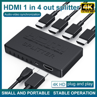 1x21x4 4K 3D HDMI-compatible Female Splitter 1 In 4 Out Amplifier 1080P Full HD Video Distributor Adapter For HDTV DVD PS4 X