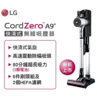 【LG 樂金】CordZero™ A9+ 快清式無線吸塵器 A9PBED2X (晶鑽銀)