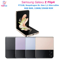 Samsung Galaxy Z Flip4 5G F721B 128GB/256GB Flod Mobile Phone Android Snapdragon Octa Core 6.7" Dual 12MP 8GB RAM eSim 99% NEW