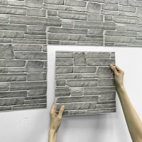 1/10pcs 3D Faux Stone Wall Panels Peel and Stick Wall Tiles Decorative 3D Wall Sticker Farmhouse Self-adhesive Tile Sticker