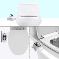 Non Electric Ultra Thin Toilet Seat Bidet Sprayer Bottom Cleaning Sprinkler Nozzle Hot Cold Water Gun Muslim Shower Wash Ass