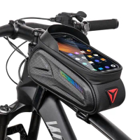 Waterproof Mtb Bicycle Bag Frame Front Top Tube Cycling Bag 7 Inches Phone Case Touchscreen Bike Bag Bicycle Accessories
