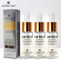 ARTISCARE 24k Gold Six Peptides Face Serum 20ml Anti Wrinkle Anti Aging Hyaluronic Acid Essence Whitening Facial Skin Care 3pcs