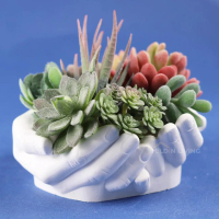 Pot Kaktus Sukulen Dua Tangan, Pot Unik, Pot lucu, Pot Semen, Pot Mini, Pot Aesthetic, Pot Estetik,