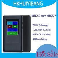 Unlocked MTK MT6877 5G Wi-Fi 6 Sim Card Pocket WiFi Router 2.77Gbps 2GB+32GB 2.4'' Display 5G 4G LTE Modem Cat18 Mobile Hotspot
