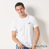 【NAUTICA】男裝 經典LOGO圖騰短袖T恤(白色)