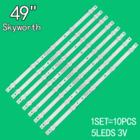 8pcs=1set 5leds 3v 450mm Suitable for Skyworth 49-inch LCD TV 5800-w49003-0P00 SW49D05-C22AG-01 Ph49e20dsgw Backlight strip