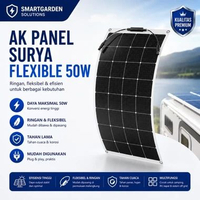 Panel Surya 50 WP Pembangkit Listrik Tenaga Matahari Panel Surya Monocrystaline IP67 Anti Air