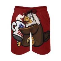 Early T-Eagle Men'S Sports Short Beach Shorts Surfing Swimming Boxer Trunks Eagle Bird America Proud American Stars And Stripes