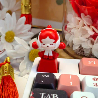 ECHOME New Year Theme Keycap Red Anime Keyboard Caps Custom Artisan Cute Keycap Game Accessories Keycaps for Mechanical Keyboard