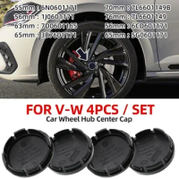 4pcs 55mm 56mm 65mm 70mm Car Styling Wheel Center Cap Hub Covers Badge Accessories For VW Volkswagen Golf Sharan Passat Tiguan