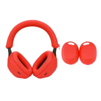 Washable Earphone Case Cover Scratch Proof Wear Resistant Headband Cushion Case Solid Color Housing for Sony WH-1000XM5