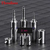 Thouliess 2 sets 4.4mm 2.5mm 3.5mm MMCX Plug Jack Connector Audio Adapter with Furutech