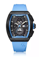 Alexandre Christie Alexandre Christie Jam Tangan Pria - Blue Black - Rubber - 6608 MCRIPBALB