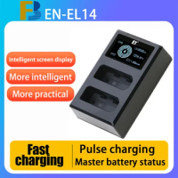 FB EN-EL14a EN-EL14 Camera Battery Dual Slot LCD Charger for Nikon D5600 D5500 D5300 D5200 D5100 D3500 D3400 D3300 D3200 D3100