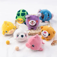 Plush Animal Unzip Toys Stress Reliever Squishy Squeeze Toys Vent Ball Decompression Doll Toy Keychain Pendant Squeeze Ball