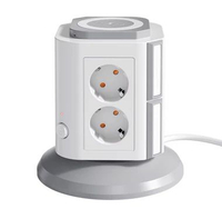 Kawachi SQ-575 Multi Socket Tower Stop Kontak Colokan Kabel 6 Lubang Dengan 2 Saklar On Off Power St