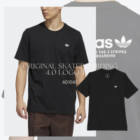 adidas 短袖上衣 Original Logo Tee 男款 黑 短T 休閒 純棉 三葉草 基本款 愛迪達 HM9371