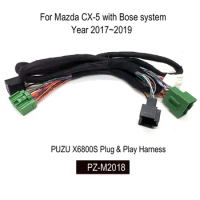 PUZU Car DSP Amplifier Wiring Harness For Mazda CX-5 bose sound system 2017~2019 fit for PZ-X6800S