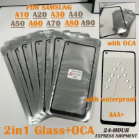 1pcs GLASS OCA LCD Front Outer Lens For Samsung Galaxy A10 A20 A30 A40 A50 A70 A80 A90 5G Touch Screen Replacement Display