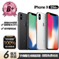 【Apple】B級福利品 iPhone X 256G 5.8吋(贈充電組+玻璃貼+保護殼+100%電池)