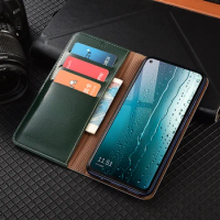 Crazy Horse Genuine Leather Magnetic Flip Cover For XiaoMi Redmi Note 3 4X 5 6 7 8 8T 8 9 9s 9T Pro Max Case Wallet