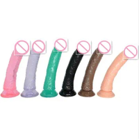 21 cm Hot Sex Dildo Doll Silicone Small Sex Toys For Women With Penis Solid Adults Product Sex Female Masturbator For Men Games