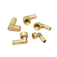 1/2 Thread To 12/14/16/19mm Brass Hose Connector Elbow Barb Coupler Copper Water Oil and Air Pipe Fitting