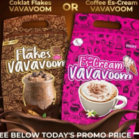 COFFEE ES CREAM VAVAVOOM + COKLAT FLAKES 3 PAX