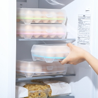 家用廚房冰箱塑料雞蛋食物透明收納盒分格整理盒保鮮盒可疊加帶蓋