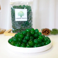 Whole Green Glace Cherries เชอรี่เขียว เชอรี่เชื่อม เชอรี่สำหรับทำฟรุ๊ตเค้ก เชอรี่เชื่อมนำเข้า  By G