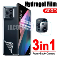 3 IN 1 Hydrogel Film For OPPO Find X3 Pro X5 Screen Protector+Back Cover Gel Film+Cam Glass For FindX3 X3Pro FindX5 X5Pro OPO