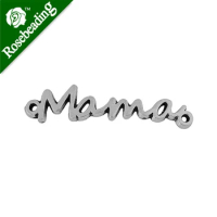 20-Tibetan silver "Mama"Bracelet connector link,Spanish Connectors,serenity charm bracelet tag 37x8mm,10061002