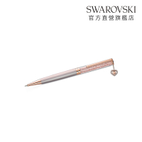 【施華洛世奇SWAROVSKI】Crystalline 圓珠筆 心形 玫瑰金色調 粉紅色漆面鍍玫瑰金色調 原子筆 官方直營