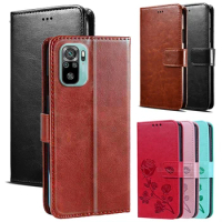 For Xiaomi Redmi Note 10s Pro Max Case Cover Flip PU Leather Phone Funda Shell For Redmi Note 10 5G чехол Wallet Protector Coque