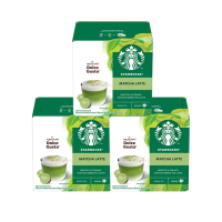 【NESCAFE Dolce Gusto】STARBUCKS 星巴克多趣酷思 抹茶拿鐵膠囊12顆x3盒(適用雀巢多趣酷思咖啡機)