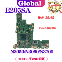 KEFU E205S Mainboard For ASUS Vivobook Flip TP200SA E205SA L205SA Laptop Motherboard N3050/N3060 N3700 2G/4G-RAM EMMC-32G/64G