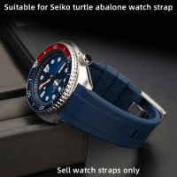 For Seiko strap Abalone Dividing Watch strap, PROSPEX Coke Ring SRPA21J1 Close Fish Curved Silicone Watch Band men watch chain