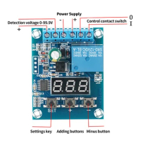 DC 5V 12V 24V LED Digital Relay Switch Control Board Module Relay Module Voltage Detection Charging Discharge Monitor Test