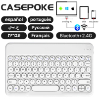 CASEPOKE For iPad Wireless Round keys Keyboard For Xiaomi Samsung Google Android iOS Windows Silent Keyboard and Mouse Set