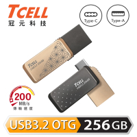 TCELL冠元 Type-C USB3.2 256GB 雙介面OTG大正浪漫隨身碟