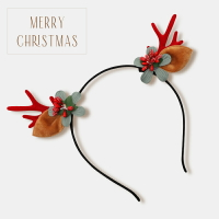 圣誕節可愛麋鹿頭箍頭飾甜美系少女小鹿角圣誕飾品發箍道具裝飾品