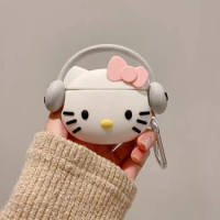 New Cute Sanrio Hello Kitty Airpods Case for Airpods Pro 1/2/3 Bluetooth Earphone Case Silica Gel Girl Gift