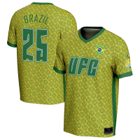 Áo thun màu xanh lá cây UFC Fight Night Rio Brazil Soccer Jersey dành cho nam, phù hợp mùa hè, nhanh