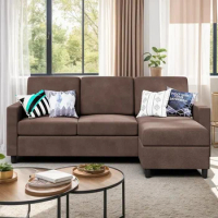Convertible modular sofa,3 seater modular sofa,Modern linen fabric L shape suitable for small living rooms, apartments